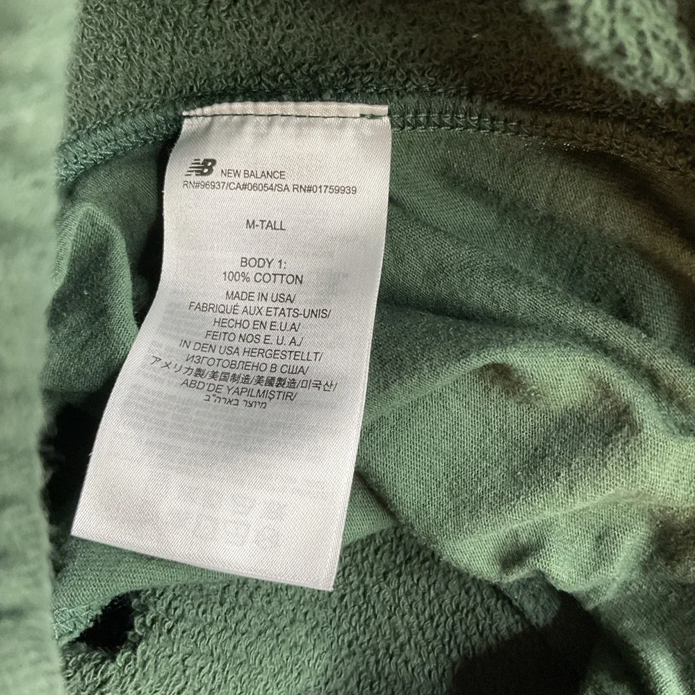 New Balance Sweatpants Green Made In USA Core Teddy Santis Joggers Men Sz MT - Picture 3 of 12
